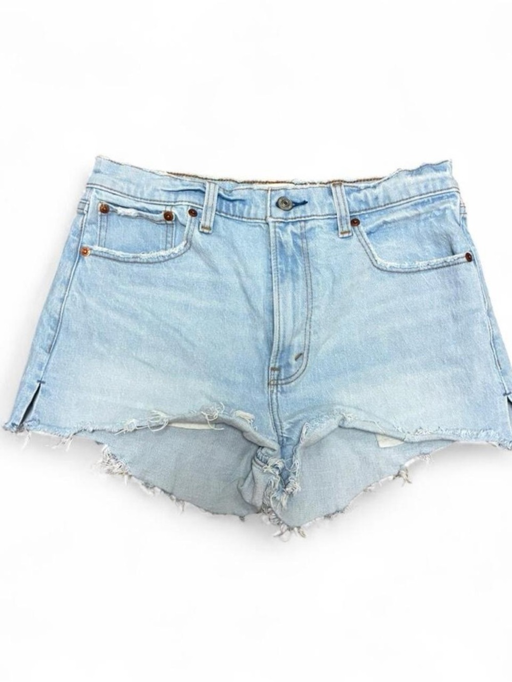 Abercrombie & Fitch light wash cutoff denim shorts high rise y2k vintage
